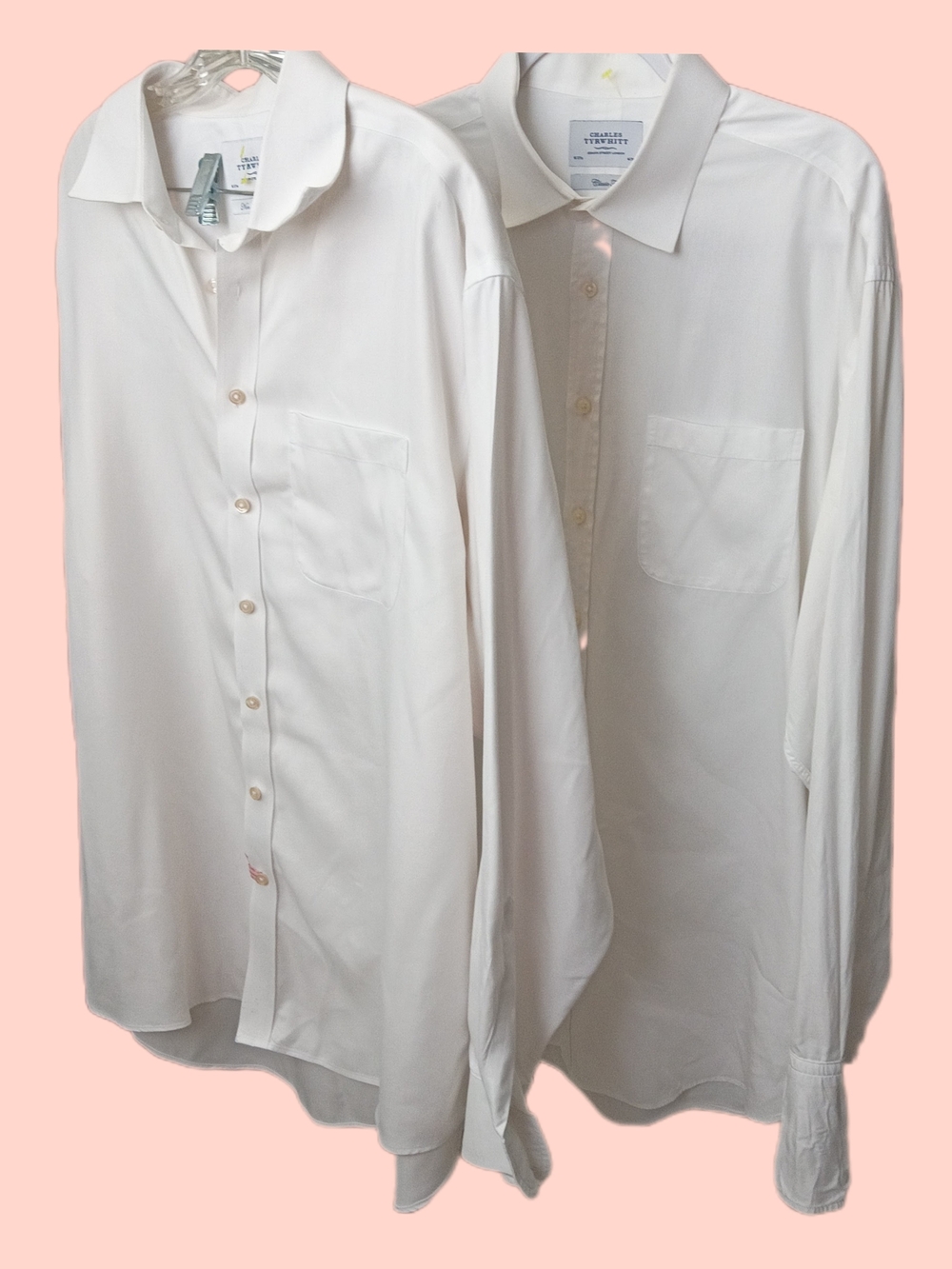 Bundle  XXL  Charles Tyrwhitt White Men's Dress Shirt Long Sleeve Button-Up